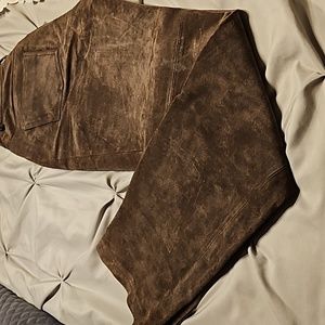 Brown Suede Pants